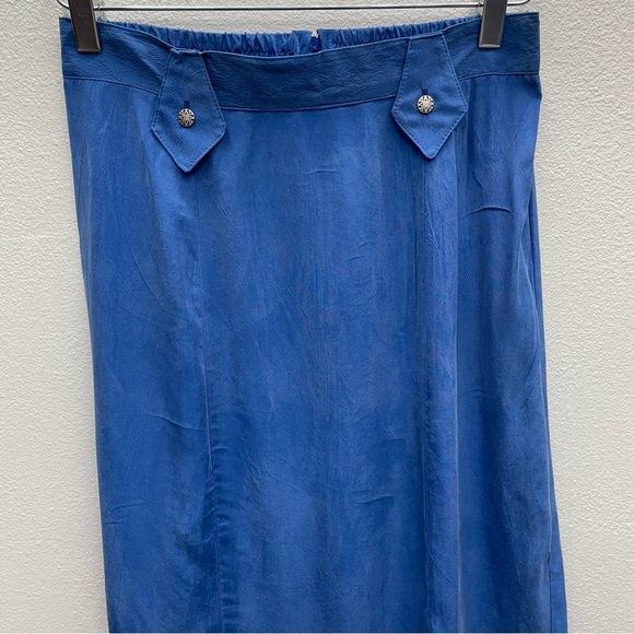 New Frontier Clothing Co Vintage Blue Maxi Skirt Size Medium - Picture 2 of 8